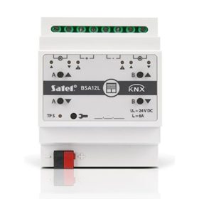   Satel KNX-BSA 12L Roló/redőny vezérlő KNX automatizálási rendszerhez, 2 kimenet, 24 VDC