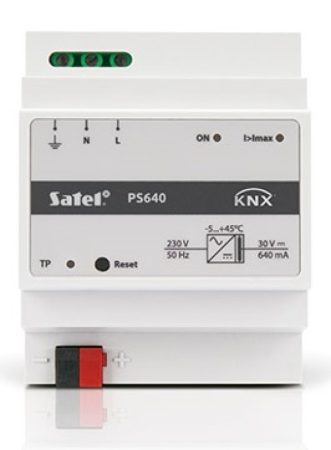 Satel KNX-PS 640 Tápegység KNX automatizálási rendszerhez, 28-30 VDC kimenet