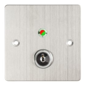   SILIN KY-B-SS-2-rdgn Kétállású kulcsos kapcsoló INOX pajzzsal