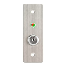   SILIN KY-C-SS-2-rdgn Kétállású kulcsos kapcsoló INOX pajzzsal
