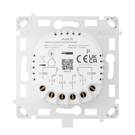 Ajax LIGHTCORE-2WAY-2GANG LightCore relé, alternatív, 2 gomb