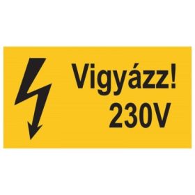 Tábla, MV230V0501, figyelmeztető MATRICA