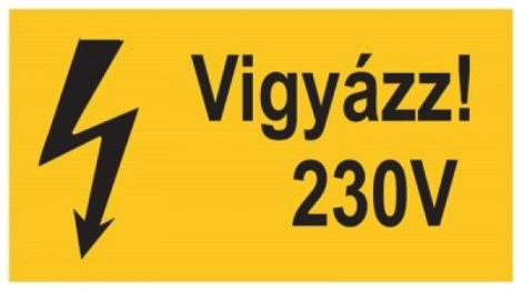 Tábla, MV230V0501, figyelmeztető MATRICA