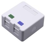   Nestron NBN-KEY-12U-S Keystone fali aljzat, felületre szerelhető, 2 portos, árnyékolatlan, 90°/180° keystone kompatibilis