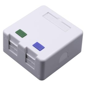   Nestron NBN-KEY-12U-S Keystone fali aljzat, felületre szerelhető, 2 portos, árnyékolatlan, 90°/180° keystone kompatibilis