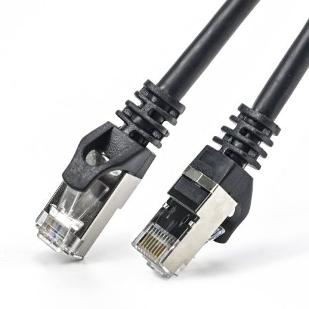 Nestron NCN-P1C6SF-025CLSBK S/FTP patch kábel, Cat6, LSOH/LSZH, réz, fekete, 0,25 m