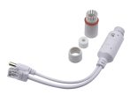   Nestron NOS-11E-12D-W 12V PoE splitter, PoE bemenet / 12VDC+10/100 Ethernet kimenet, max. 30W, IP67