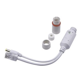   Nestron NOS-11E-12D-W 12V PoE splitter, PoE bemenet / 12VDC+10/100 Ethernet kimenet, max. 30W, IP67