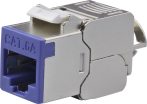   Nestron NPN-KEY-1C6SF-180WT-BL Keystone STP csatlakozó, Cat6A, 180°, szerszám nélkül szerelhető, kék