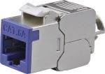   Nestron NPN-KEY-1C6SF-180WT-BL Keystone STP csatlakozó, Cat6A, 180°, szerszám nélkül szerelhető, kék