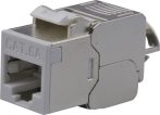   Nestron NPN-KEY-1C6SF-180WT-GY Keystone STP csatlakozó, Cat6A, 180°, szerszám nélkül szerelhető, szürke