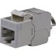 Nestron NPN-KEY-1C6SF-180WT-GY Keystone STP csatlakozó, Cat6A, 180°, szerszám nélkül szerelhető, szürke