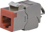   Nestron NPN-KEY-1C6SF-180WT-RD Keystone STP csatlakozó, Cat6A, 180°, szerszám nélkül szerelhető, piros