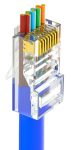   Nestron NPN-RJ45-1C6PTU-PC10 UTP RJ45 csatlakozó, Cat6, átfűzhető, fali és patch kábelekhez, 10 db/csomag