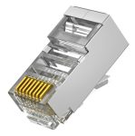   Nestron NPN-RJ45-1C6SF-PC10 Árnyékolt RJ45 csatlakozó, Cat6, fali és patch kábelekhez, 10 db/csomag