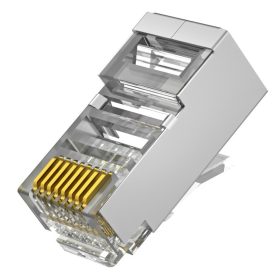   Nestron NPN-RJ45-1C6SF-PC10 Árnyékolt RJ45 csatlakozó, Cat6, fali és patch kábelekhez, 10 db/csomag