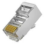   Nestron NPN-RJ45-1C6SF-PC100 Árnyékolt RJ45 csatlakozó, Cat6, fali és patch kábelekhez, 100 db/csomag