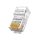 Nestron NPN-RJ45-1C6U-PC10 UTP RJ45 csatlakozó, Cat6/Cat6e, fali és patch kábelekhez, 10 db/csomag