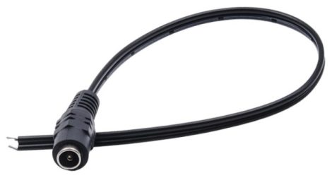 Nestron NPP-DC1F DC tápcsatlakozó 25cm kábelen, anya, 5,5/2,1mm