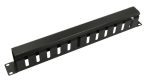   Nestron NRCM-LI-1M 19" kábel rendező panel, 1U, vízszintes, fedéllel, fém