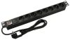 Nestron NRPD-SH-108SP 19" elosztósáv (PDU) kapcsolóval, 8 Shuko csatlakozó, túlfeszültség védelem Nestron NRPD-SH-108SP 19" elosztósáv (PDU) kapcsolóval, 8 Shuko csatlakozó, túlfeszültség védelem