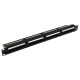 Nestron NRPP-RJ45-124U-H 19" patch panel, 24 port, Cat6, árnyékolatlan, tehermentesítővel, dual IDC (Krone/110)