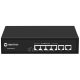 Nestron NSP-104F02F-65M 6 portos 10/100 PoE switch (65 W), 4 PoE+ / 2 RJ45 uplink port, nem menedzselhető