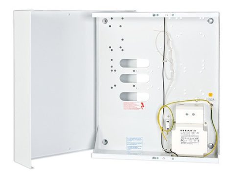 Satel OMI-4 Fém doboz, transzformátorral, INT64, INT128 és INT256 plus központokhoz, 17 Ah akkumulátorhely