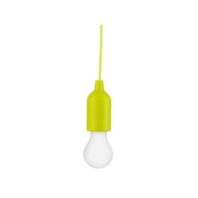    ORNO ORLA1407L  LED-es akasztható lámpa, körte formájú, zsinórral kapcsolható, 3xAAA elemmel (nem tartozék), 1W LED lámpa, zöldcitrom színű