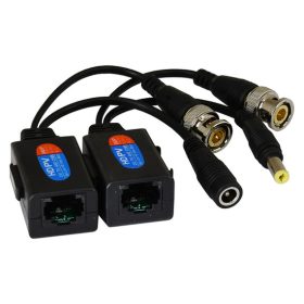   PULSAR P-TRPV1 passzív csavartérpáras videó- és tápfeszültség átalakító szett 1 csatornás 12V DC 1A fekete IP30