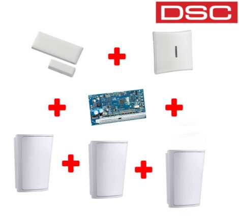 DSC NEO - DSC NEO HS2016 16 zónás riasztóközpont,3xPG8914 mozgásérzékelő,1xPG8303, ajándék adó/vevő modul