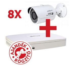   Dahua PACK-V8-HFW1000S 8 db HFW1000S kamera, NVR4108 rögzítővel
