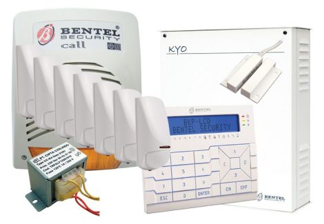 Bentel PASSZ. PL KYO 8 KÖZP.+PRÉMIUM LCD +CALL +BETRAFÓ +FM 102WH + 7 db IMB-XIR200H INFRA