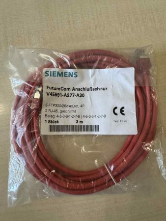 Siemens S-FTP300/26/flex Patch kábel cat6e 3m UTP, piros 