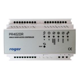   Roger PR402DR 35 mm-es DIN sínre szerelhető beléptetésvezérlő, egy átjáró kétirányú vezérlése