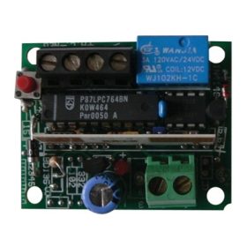    PROTECO PRX4331 1 csatornás vevö, 433 MHz, AM, 12Vac-dc, 9 kód - Impulzusos, relés kimenet, max 200mA terhelhetőség, kontroll LED