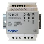    Roger PS-15DR 35 mm-es DIN sínre szerelhető kapcsolóüzemű tápegység, bemenet 230 Vac/50 Hz, 20 W