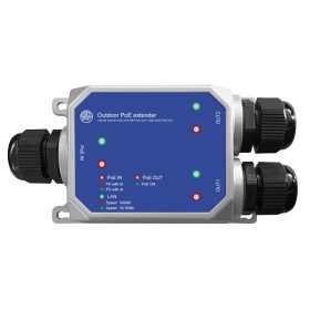   Nestron PSE-EG102W 2 portos gigabit ethernet PoE extender, 90 W, max. 250 méter, túlfeszültség-védelem, IP67, IK10