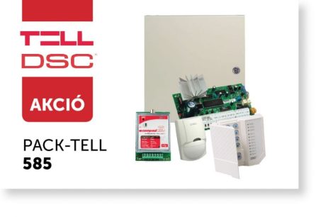 DSC PC585 központ fém dobozban, táppal, kezelővel, Compact GSM II-vel