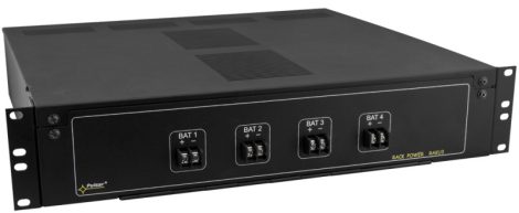 Pulsar RAKU3 2U akkumulátor tároló doboz 19" rack szekrényekbe, 410mm mély, 4x 7Ah/17Ah akkumulátor hely