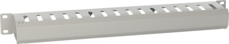 Pulsar RAOK-1M-G 19" kábel rendező panel, 1U, vízszintes, fedéllel, fém, szürke