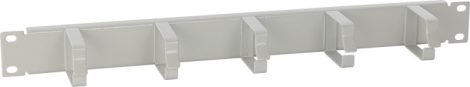 Pulsar RAOK-1P-G 19" kábel rendező panel, 1U, vízszintes, fém, szürke