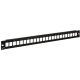 Pulsar RAP-RJ45 19" keystone patch panel, 24 port, árnyékolatlan