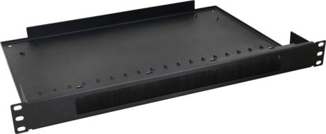 Pulsar RAPS-1P 19" fésűs kábel átvezető panel polccal, 1U, 443x324mm