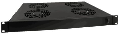 Pulsar RAWP-1 19" ventilátor panel, 1U, 4 ventilátor