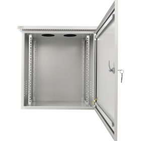   Pulsar RK1264-G 19" 12U 600x400 fali rack szekrény, készre szerelt, vandálbiztos, szürke