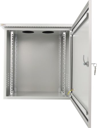 Pulsar RK1264-G 19" 12U 600x400 fali rack szekrény, készre szerelt, vandálbiztos, szürke