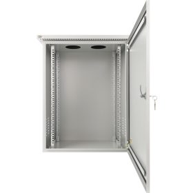   Pulsar RK1564-G 19" 15U 600x400 fali rack szekrény, készre szerelt, vandálbiztos, szürke