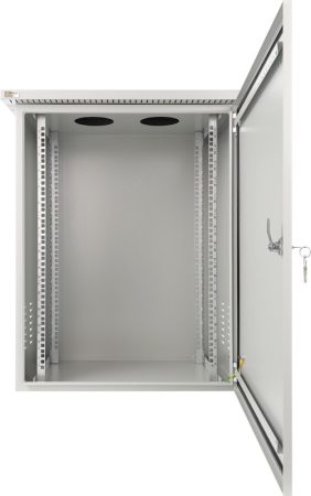 Pulsar RK1564-G 19" 15U 600x400 fali rack szekrény, készre szerelt, vandálbiztos, szürke