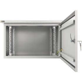   Pulsar RK664-G 19" 6U 600x400 fali rack szekrény, készre szerelt, vandálbiztos, szürke